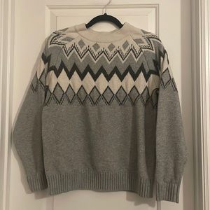 Gray Fair Isle Sweater